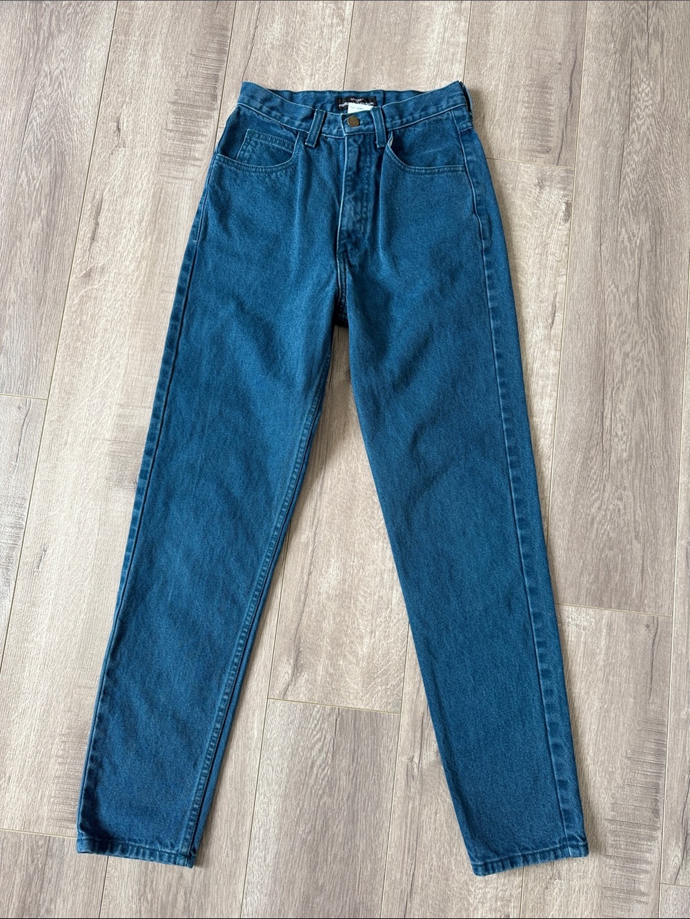 Vintage 90s Guess by Georges Marciano USA High Rise Mom Jeans Size 24 Teal Blue - Picture 5 of 7